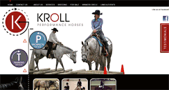 Desktop Screenshot of krollperformancehorses.com