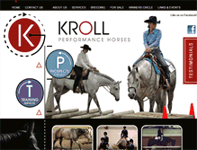 Tablet Screenshot of krollperformancehorses.com